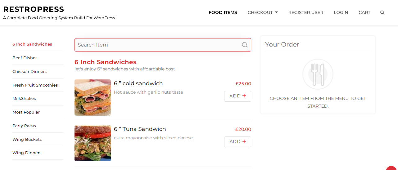 RestroPress – Online Food Ordering System