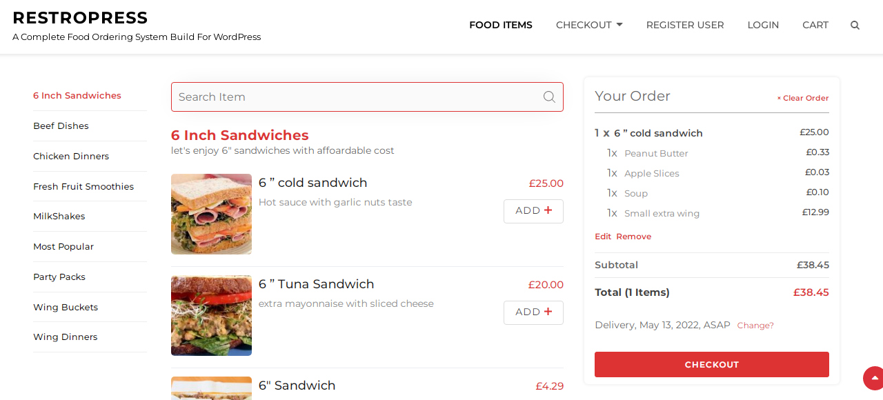 RestroPress – Online Food Ordering System