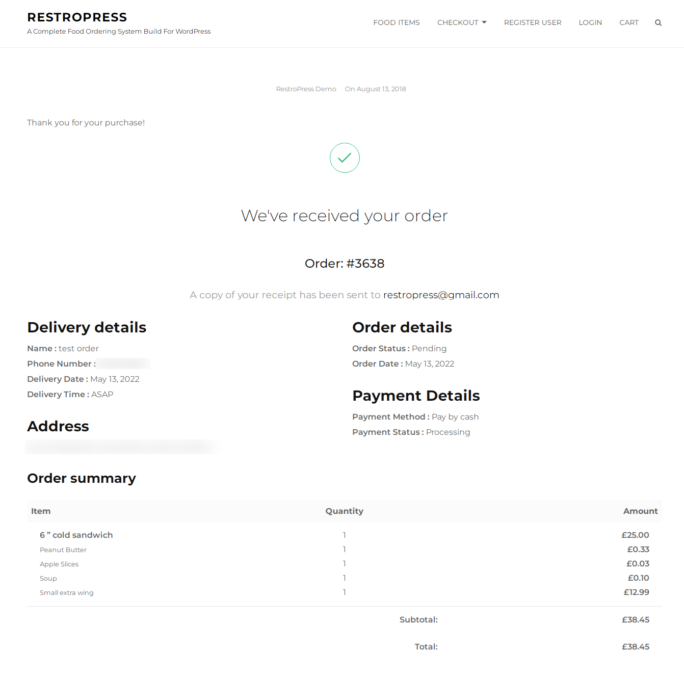 RestroPress – Online Food Ordering System