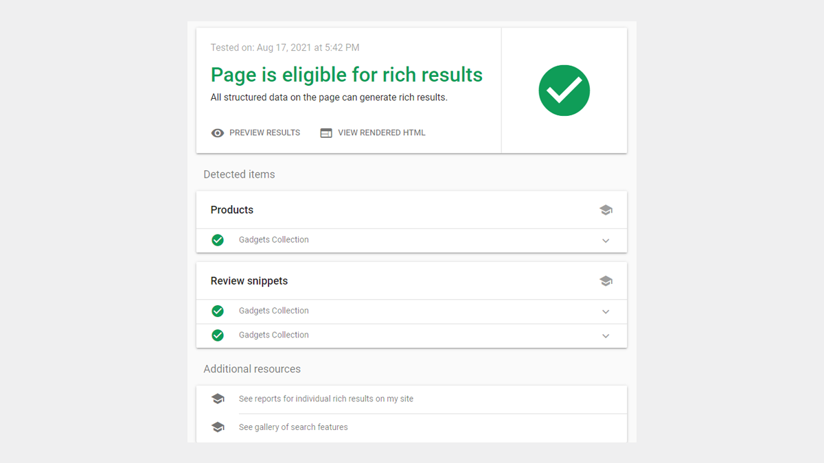 Schema JSON-LD Checked with Google Schema Validator