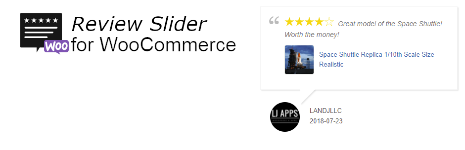 Review Slider for WooCommerce