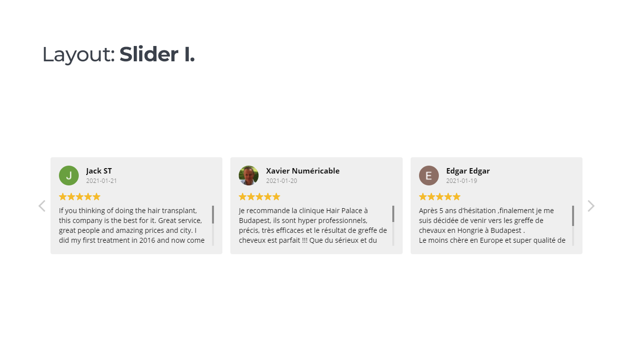 Sample widget - Slider (light background)