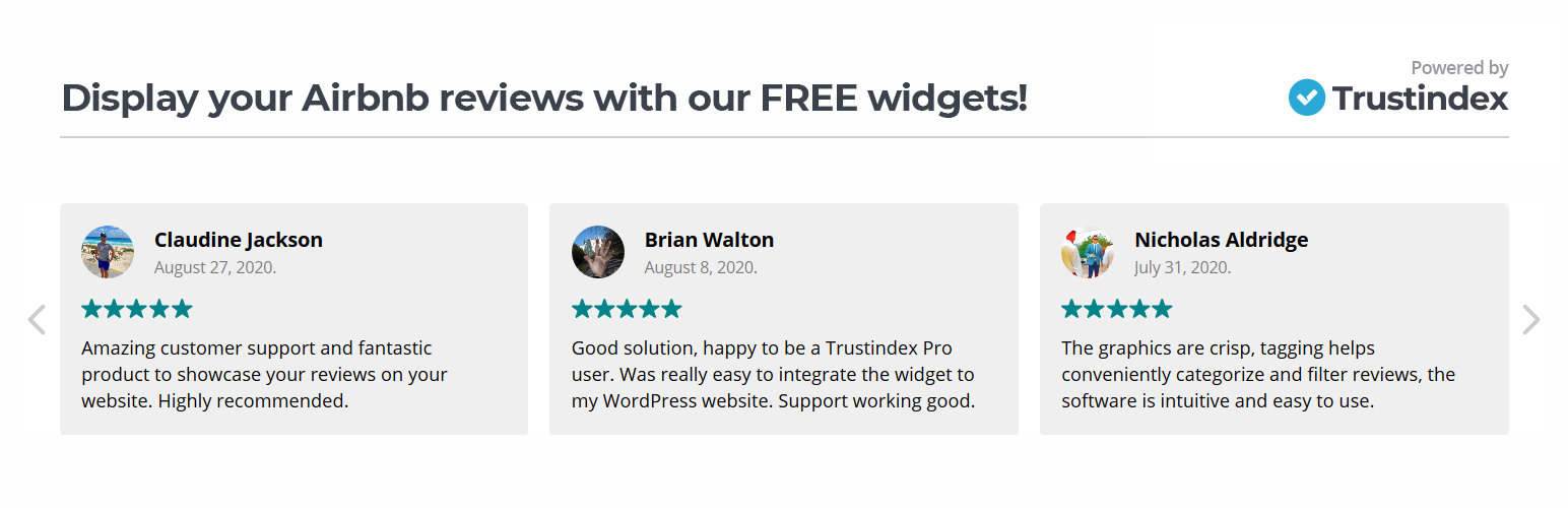 Widgets for Airbnb Reviews – WordPress plugin