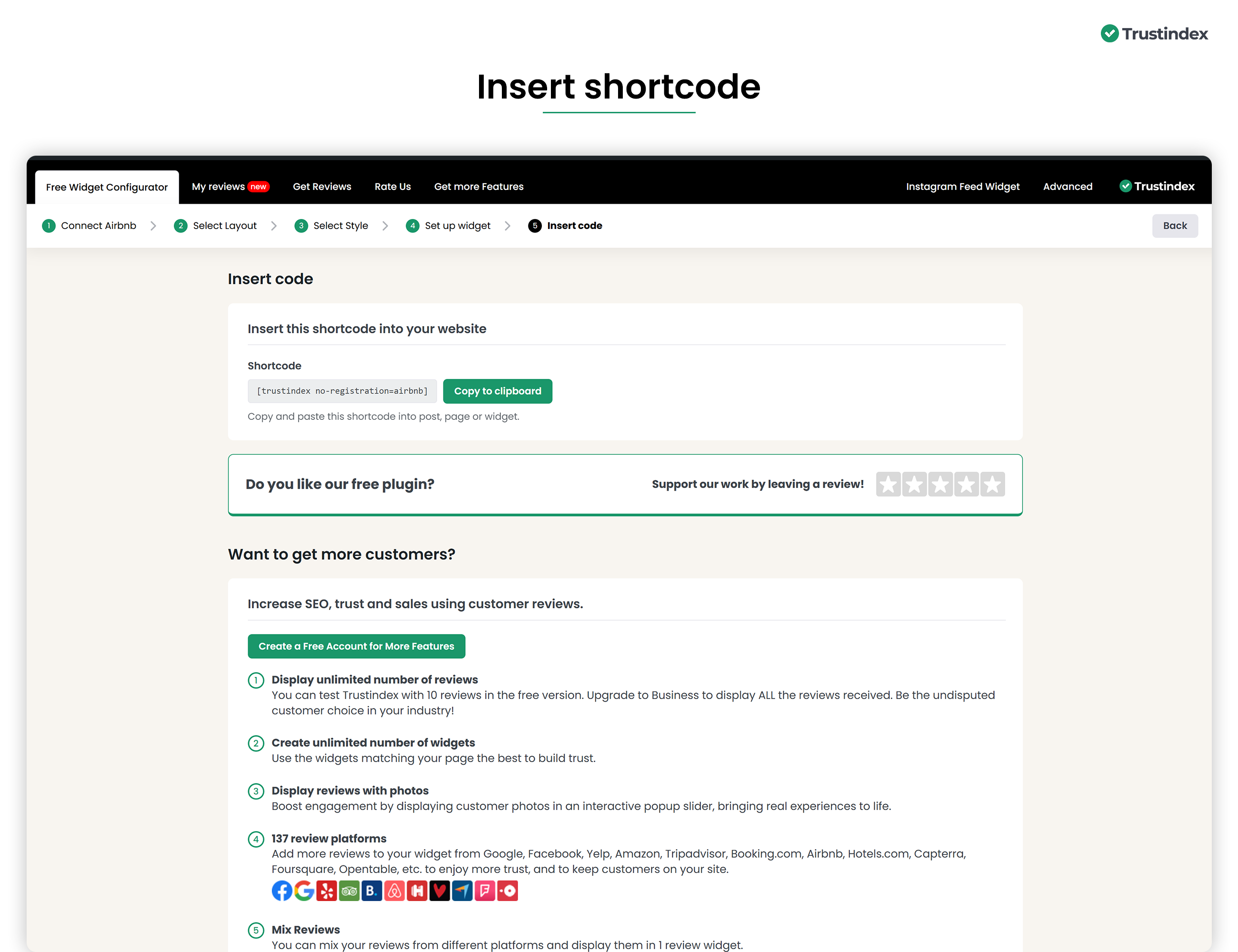 Widgets for Airbnb Reviews