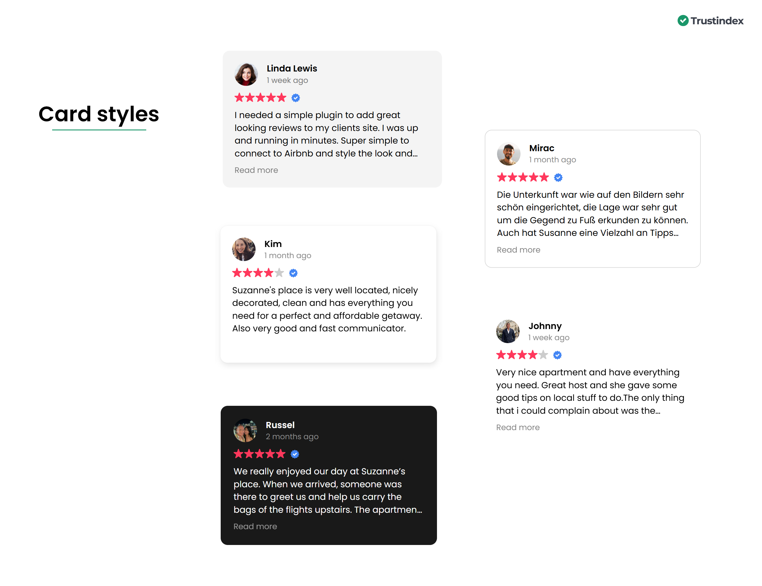 Widgets for Airbnb Reviews