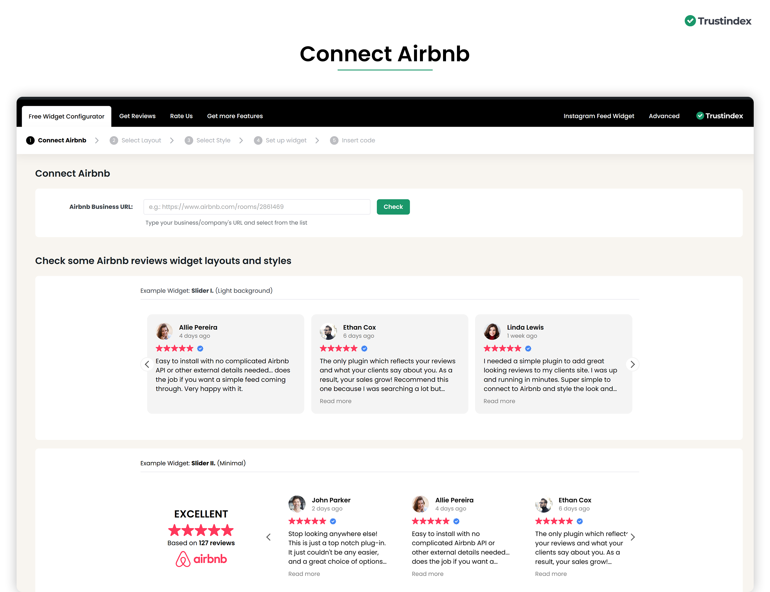 Widgets for Airbnb Reviews