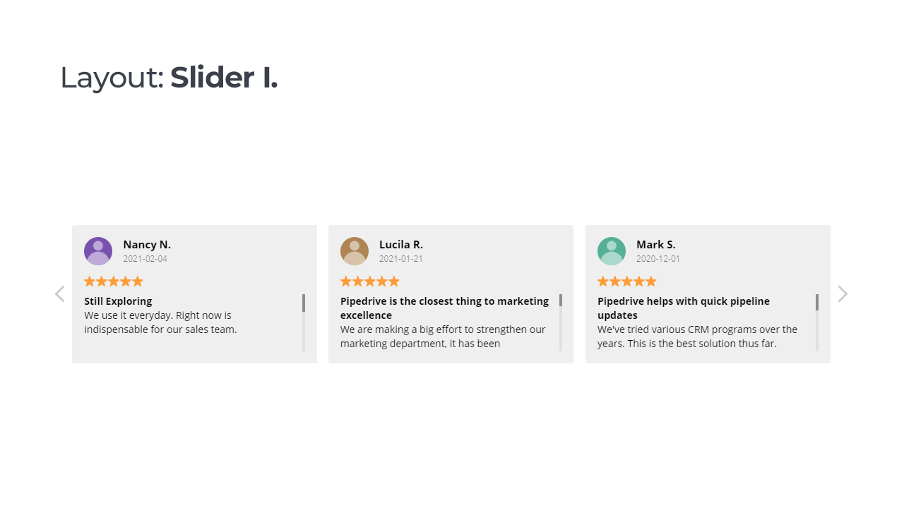 Sample widget - Slider (light background)