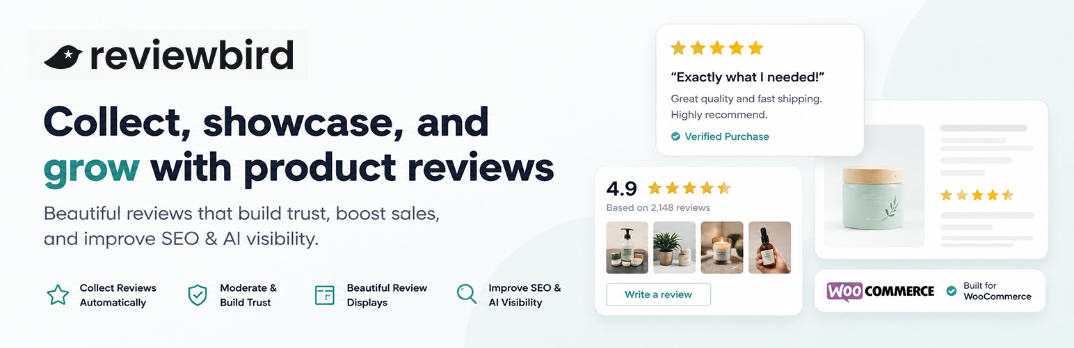 WordPress 外掛 Reviewbird Product Reviews for WooCommerce 的封面圖片