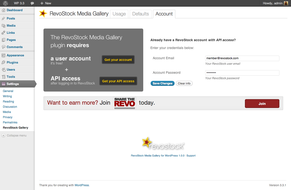 First, make sure you have your RevoStock user name and password, AND active API access