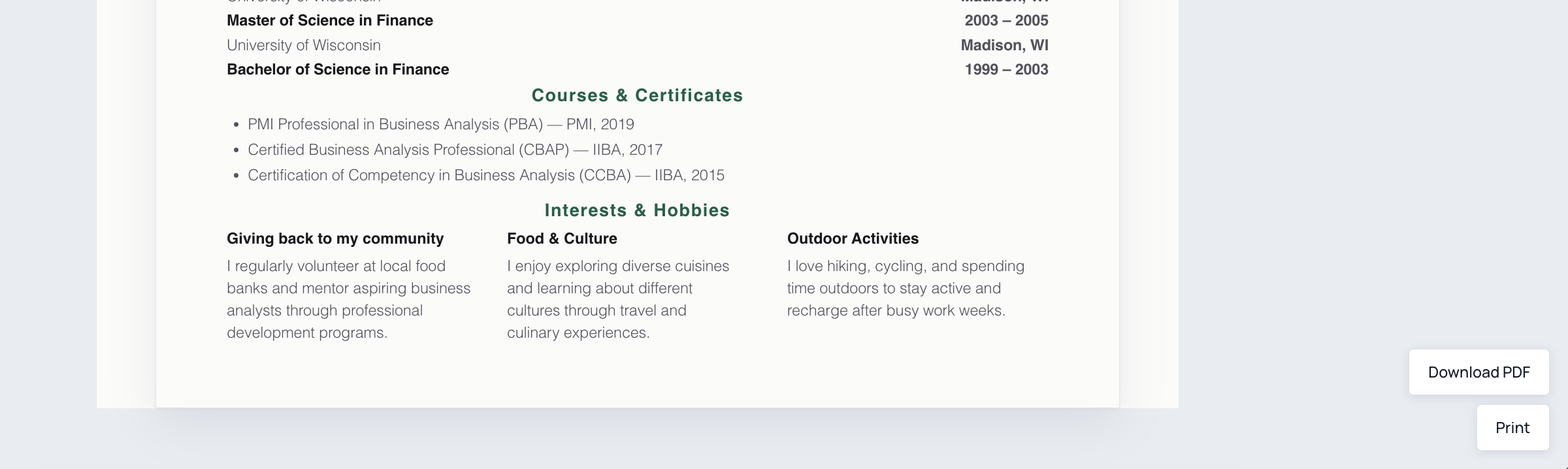 Rezicraft – Professional Resume &amp; CV Builder
