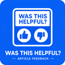 Was This Helpful? – Article Feedback