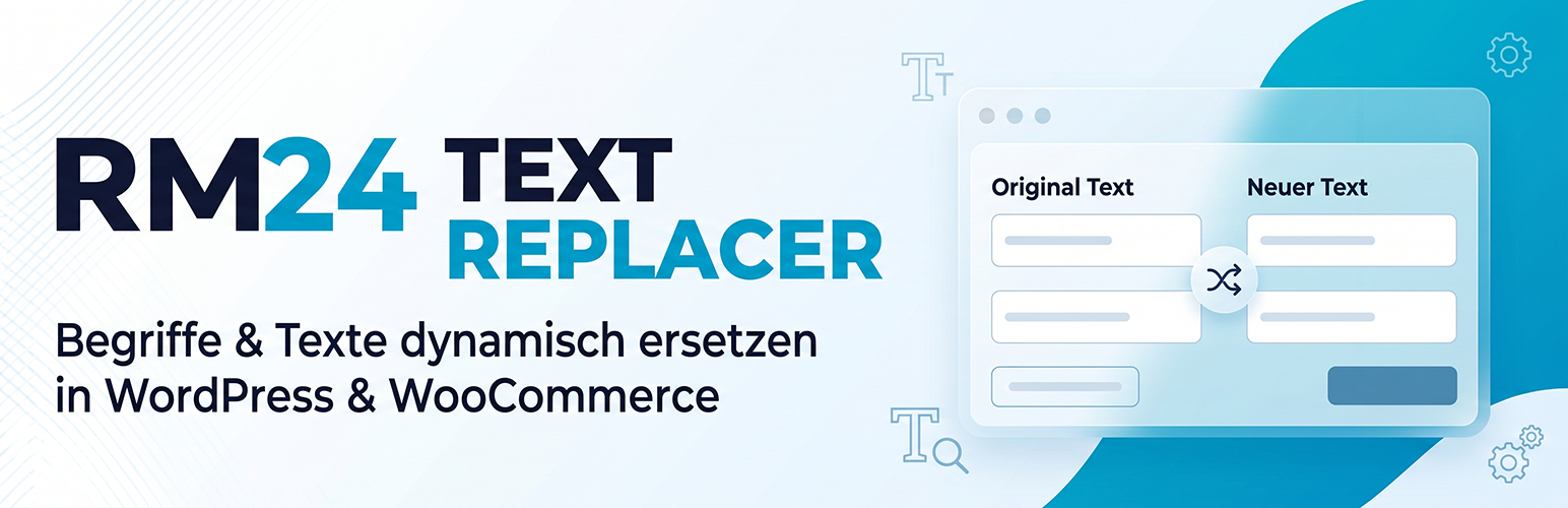 WordPress 外掛 RM24 Text Replacer 的封面圖片