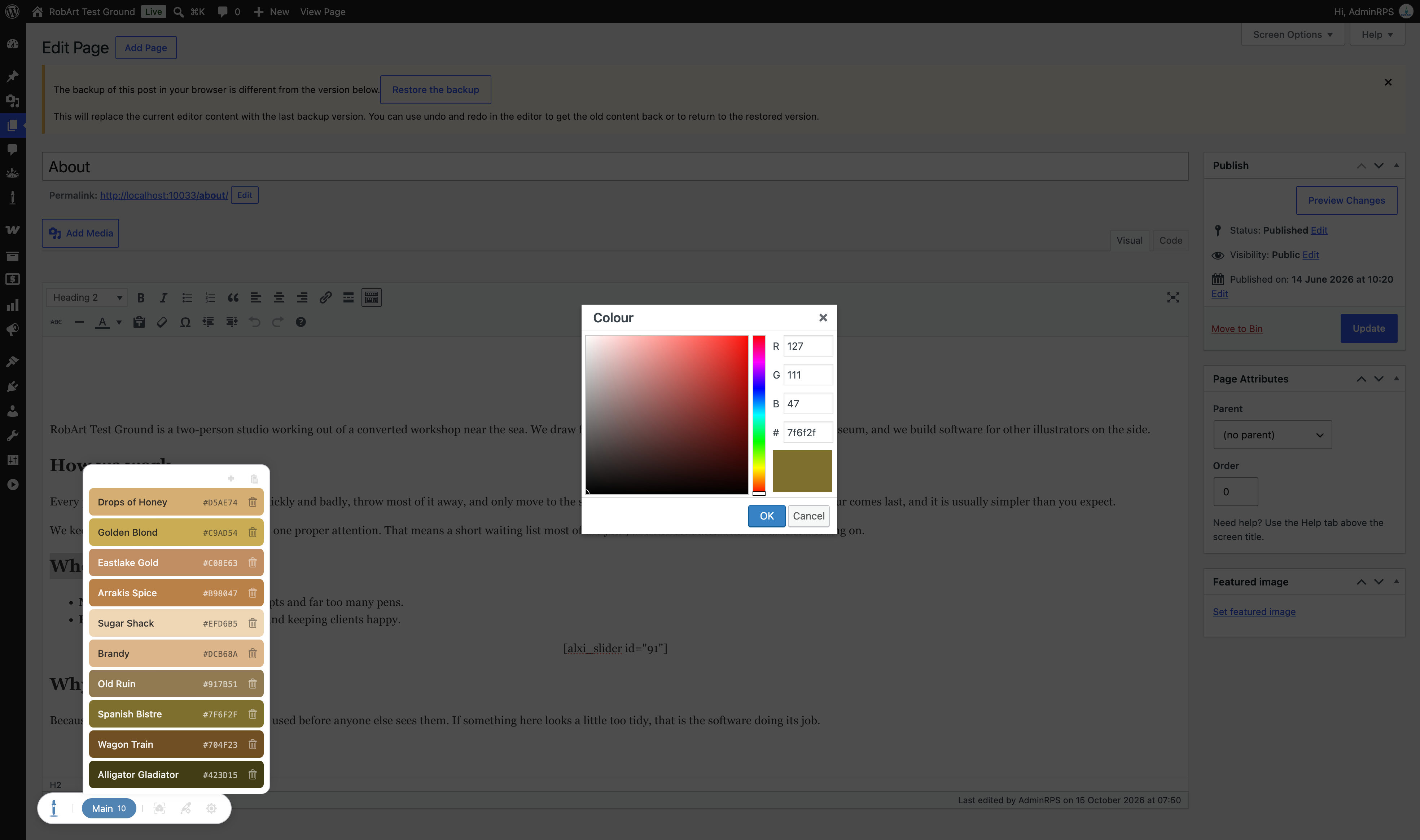 RobArt Colour Collector