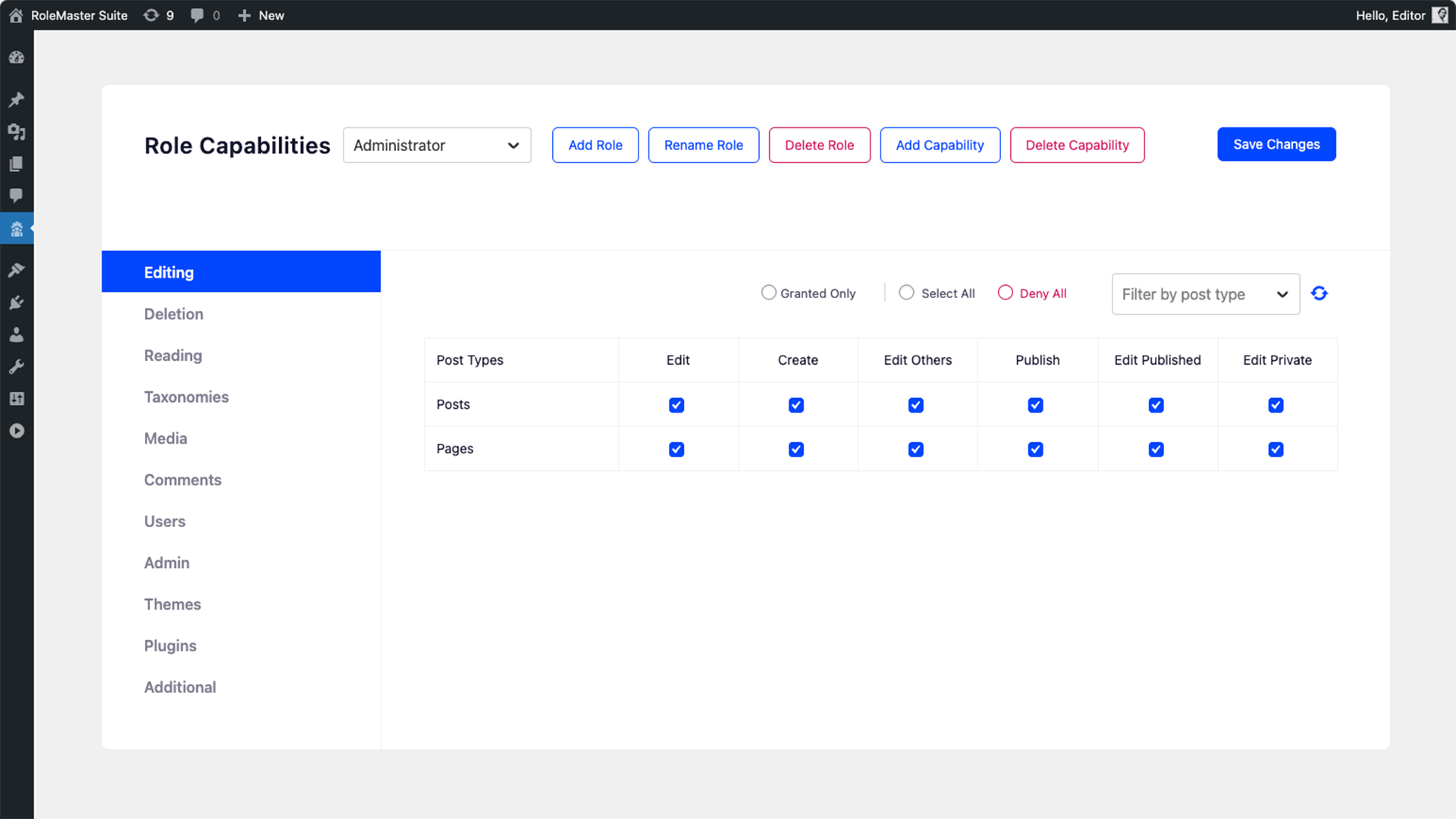 RoleMaster Suite &#8211; User Role Editor for Ecommerce, Membership admin panel