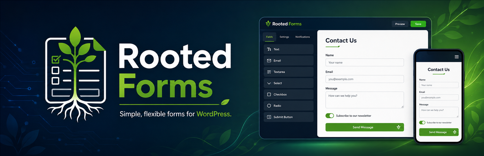 WordPress 外掛 Rooted Forms 的封面圖片