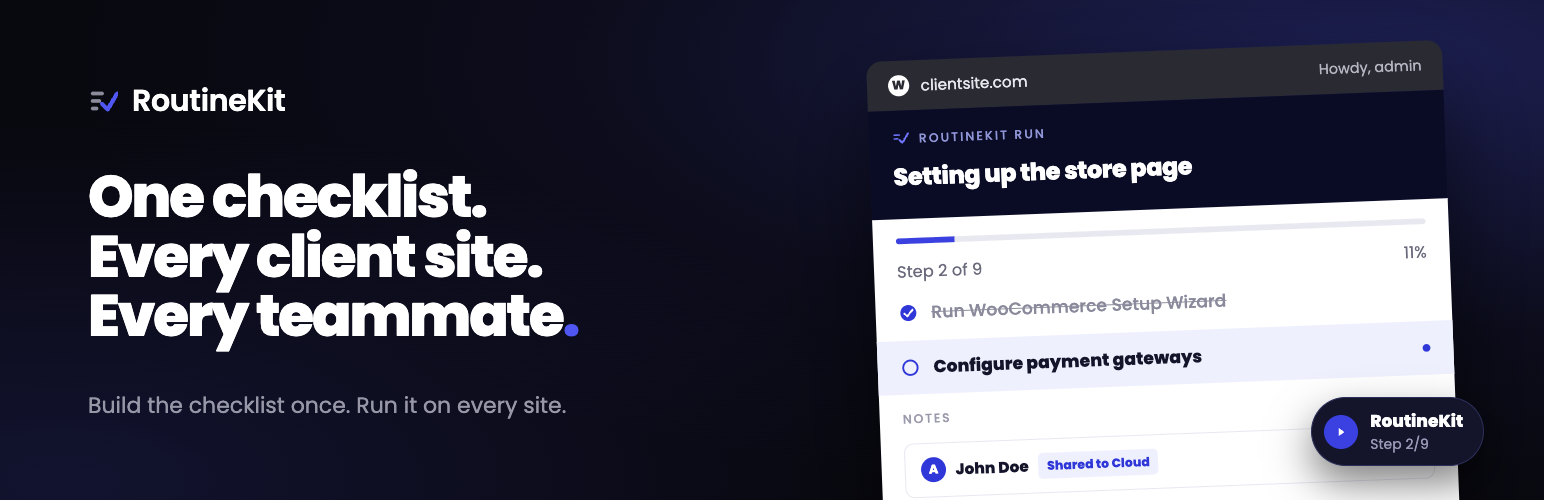 RoutineKit – Repeatable WordPress Workflow Checklists for Agencies