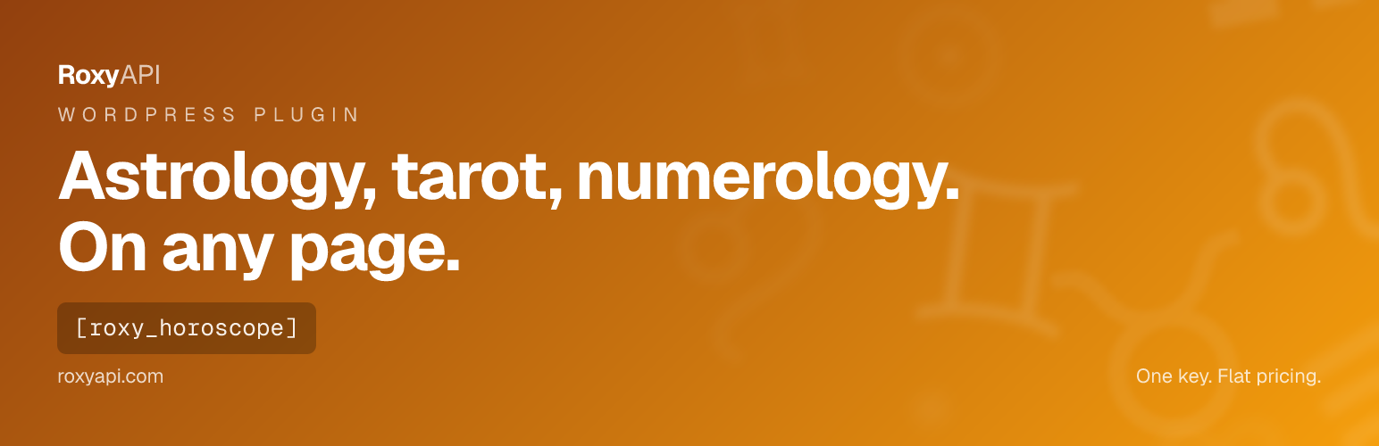 RoxyAPI: Astrology, Vedic, Forecast, Human Design, Numerology