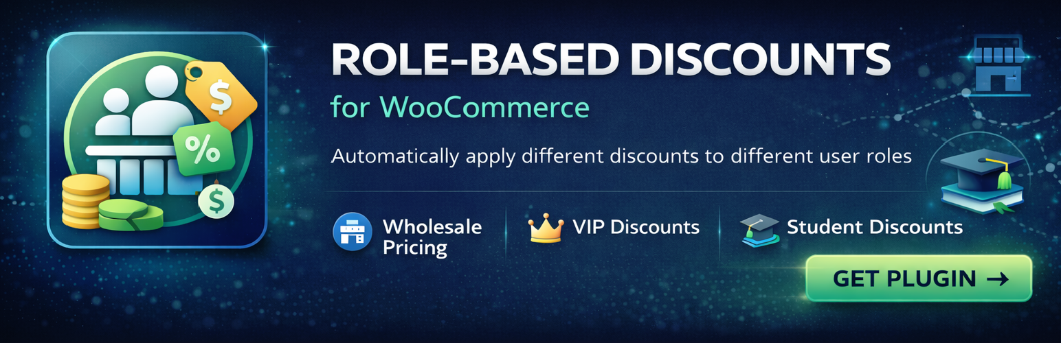 WordPress 外掛 RSiliTech Role-Based Discounts 的封面圖片。