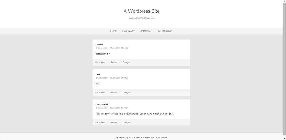 With RSS Feed Styles