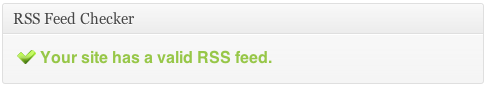 This is what the widget on your dashboard should look like if your feed is valid.