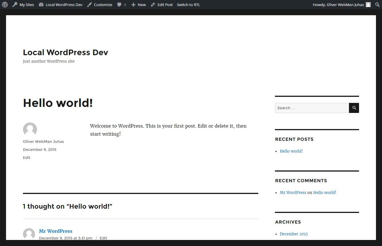Standard LTR website layout