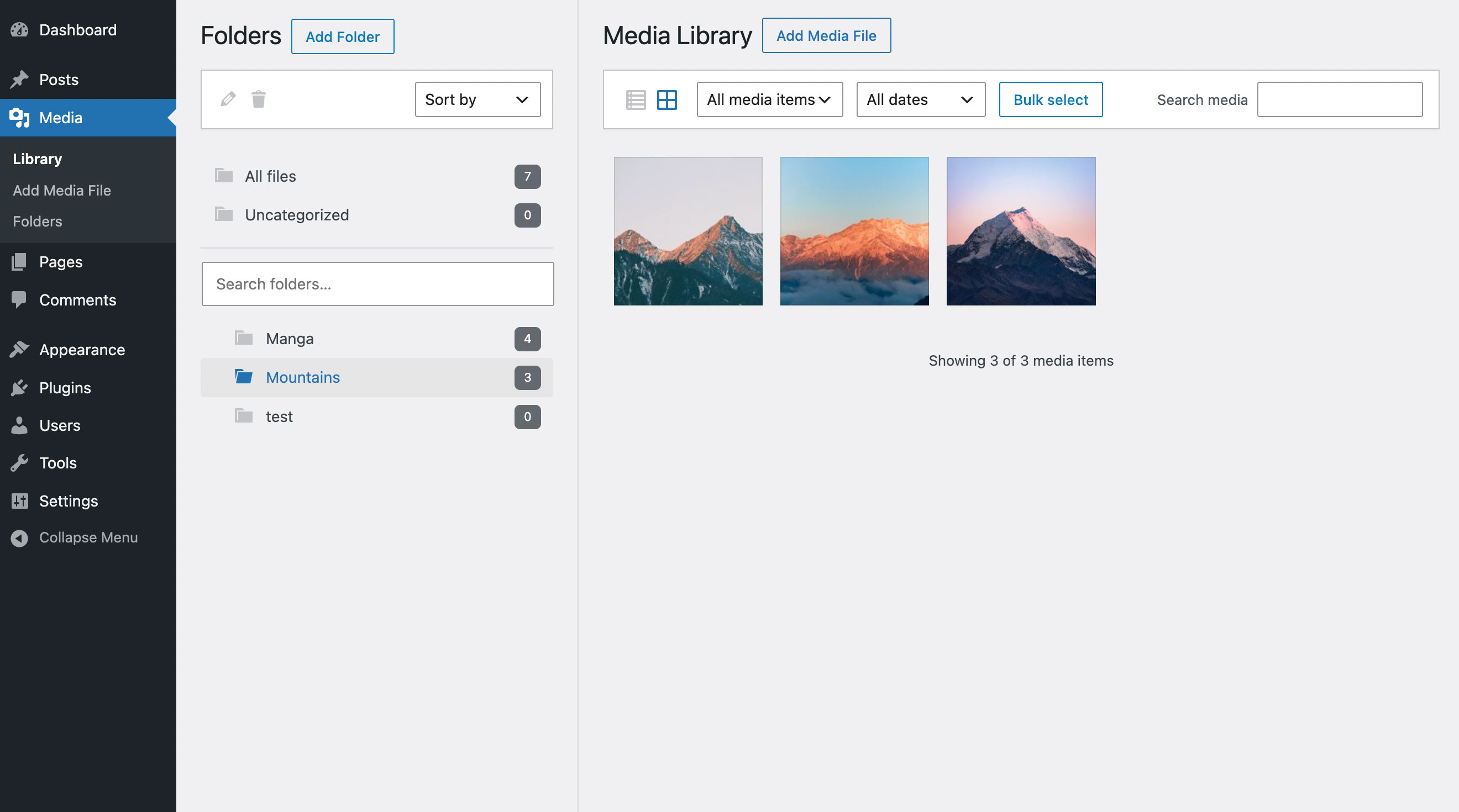 Simple Media Library Folders