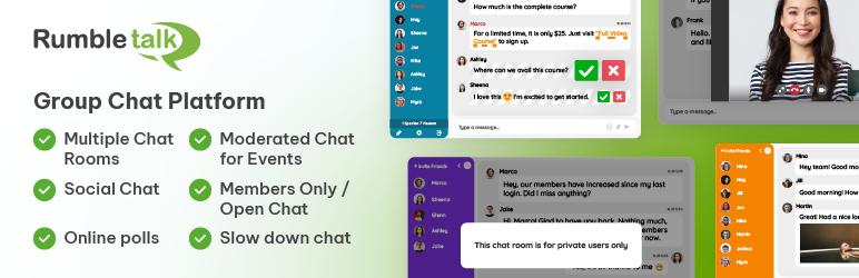 Online group chat  Rumbletalk, chat for live events and websites