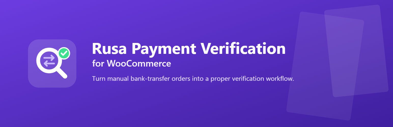 Rusa Payment Verification for WooCommerce