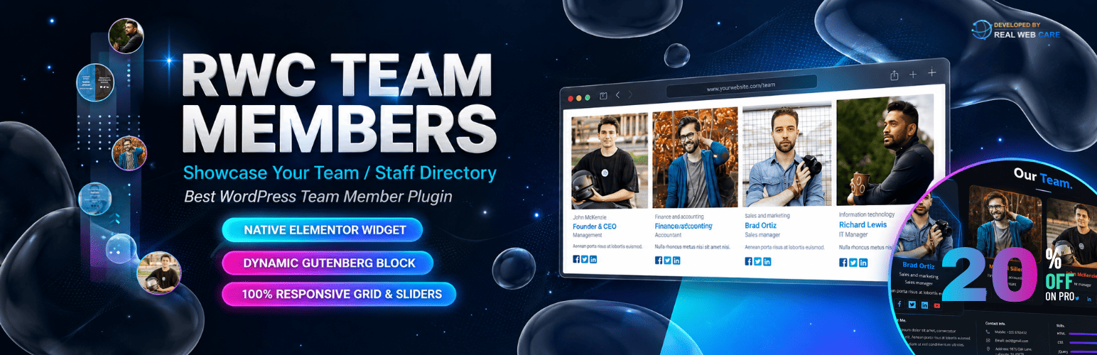RWC Team Members – Team Showcase, Staff Directory & Profiles preview