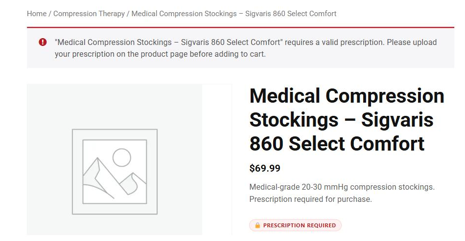 Cart validation blocking checkout for unverified prescriptions