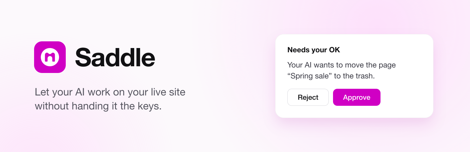 Saddle – Control Your Site with AI (MCP Server)