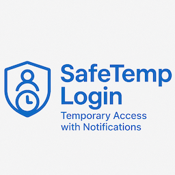 SafeTemp Login – Temporary Access with Approval Icon
