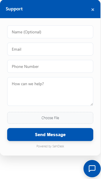 Interactive Storefront Support Widget