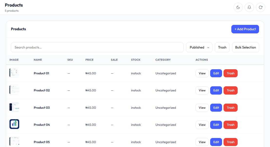 Order detail view with invoice export options.