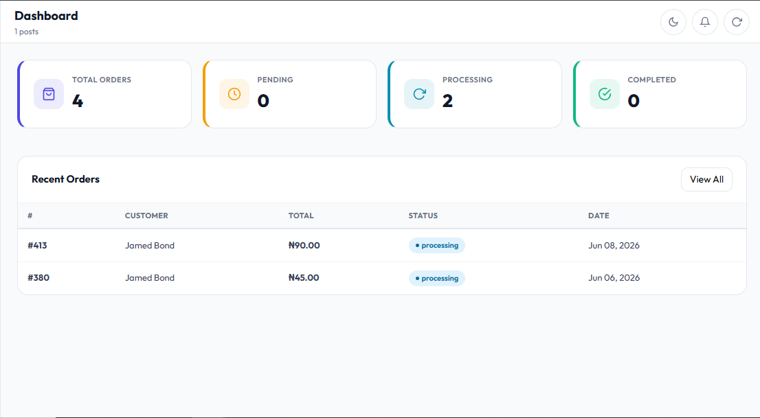 Activity logs panel showing user actions with timestamps.