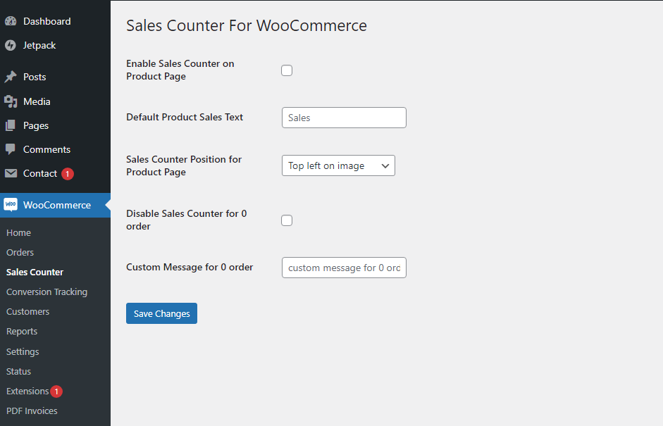 Sales Counter For WooCommerce