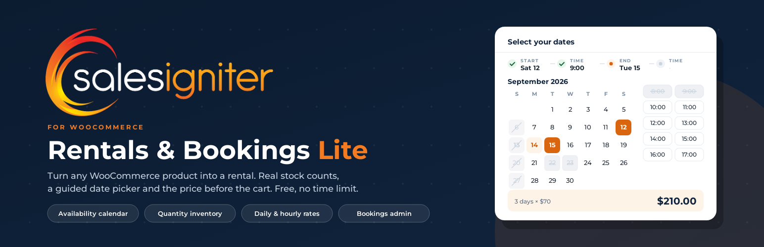 Sales Igniter Rentals &amp; Bookings Lite