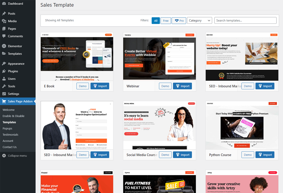 Templates Library - Easy Import