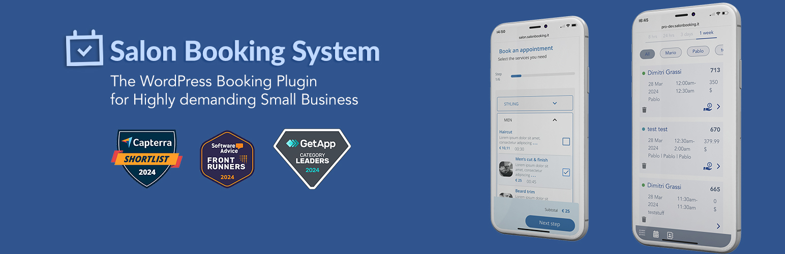WordPress 外掛 Salon Booking System, Appointment Scheduling for Salons, Spas & Small Businesses 的封面圖片。