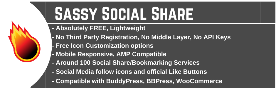 Product image for Social Sharing Plugin – Sassy Social Share.