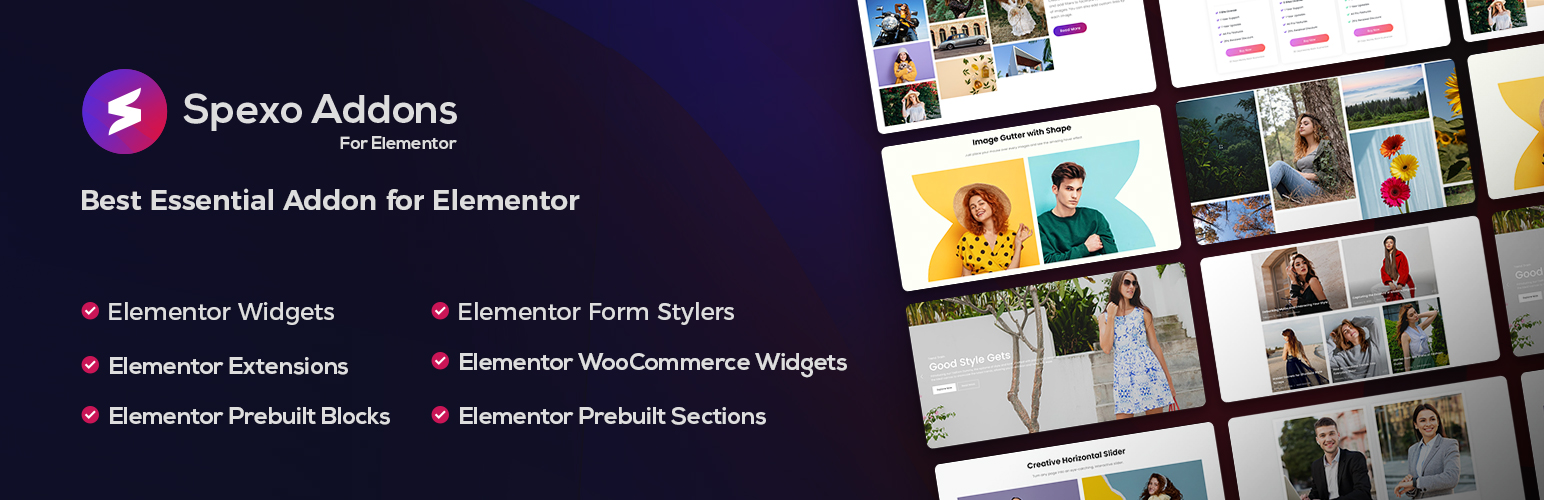 WordPress 外掛 Spexo Addons for Elementor – Free Elementor Addons, Widgets and Templates 的封面圖片。