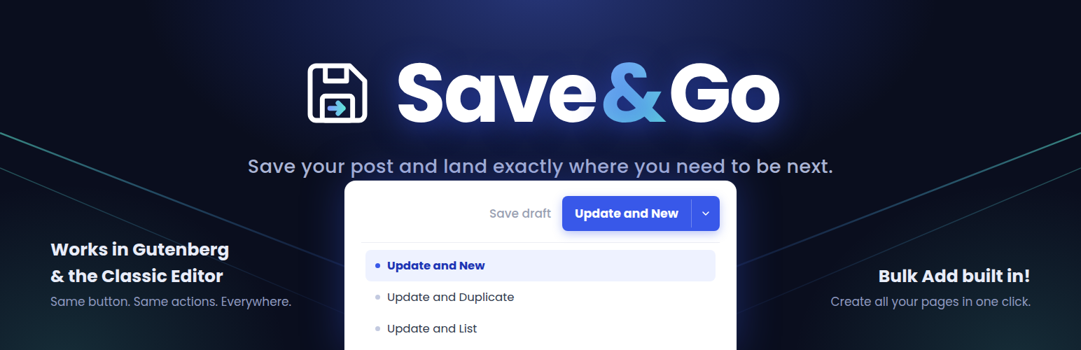 WordPress 外掛 Save & Go 的封面圖片