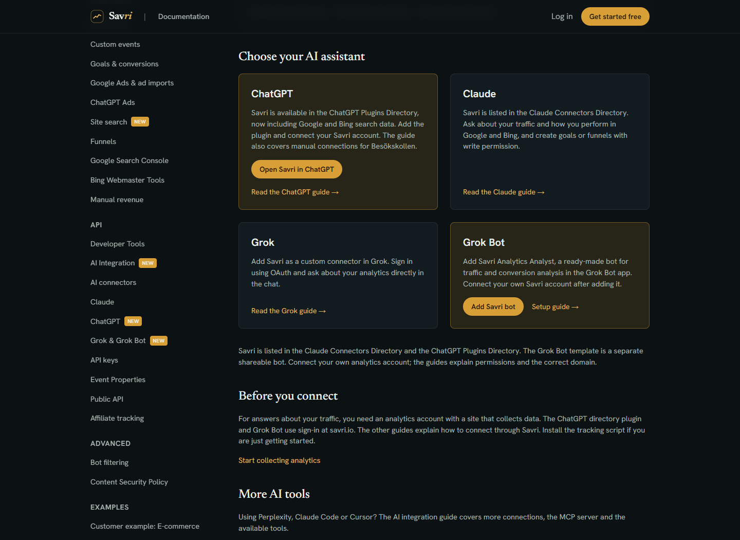 Connect your analytics to ChatGPT or Claude from Savri's AI connections guide.