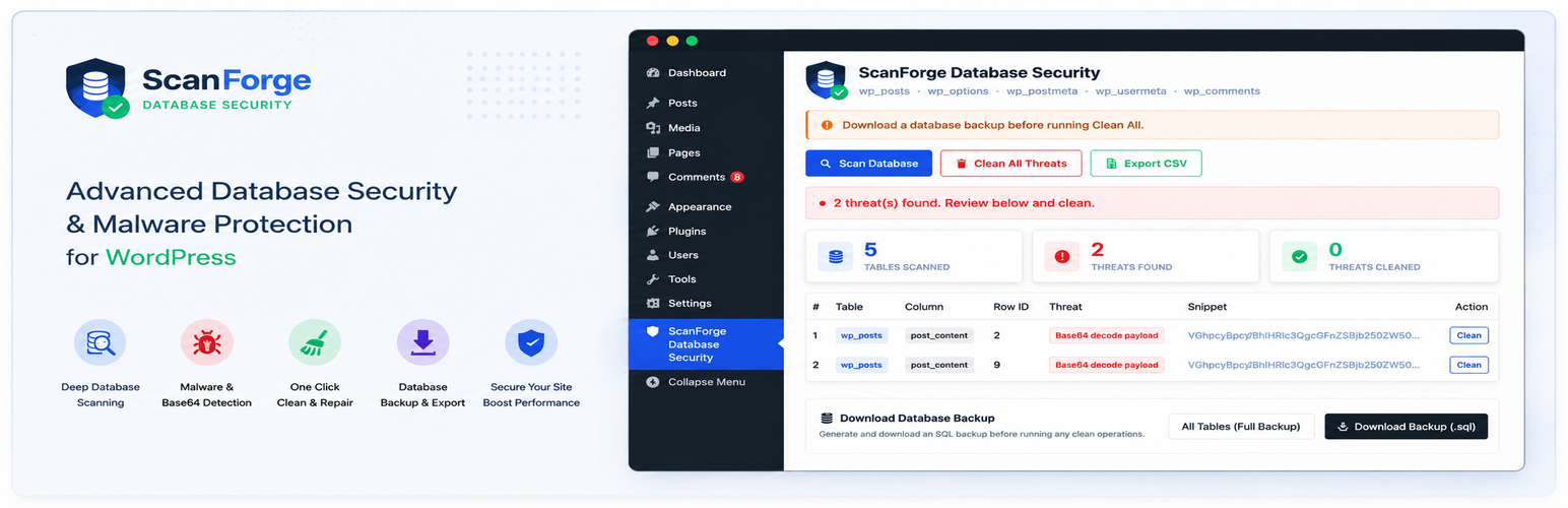 ScanForge Database Security
