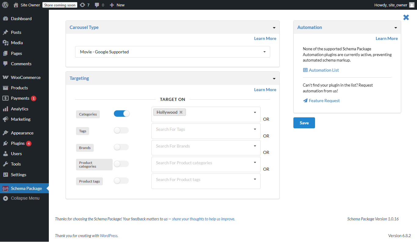 <code>screenshot-6.png</code> - Carousel schema edit page
