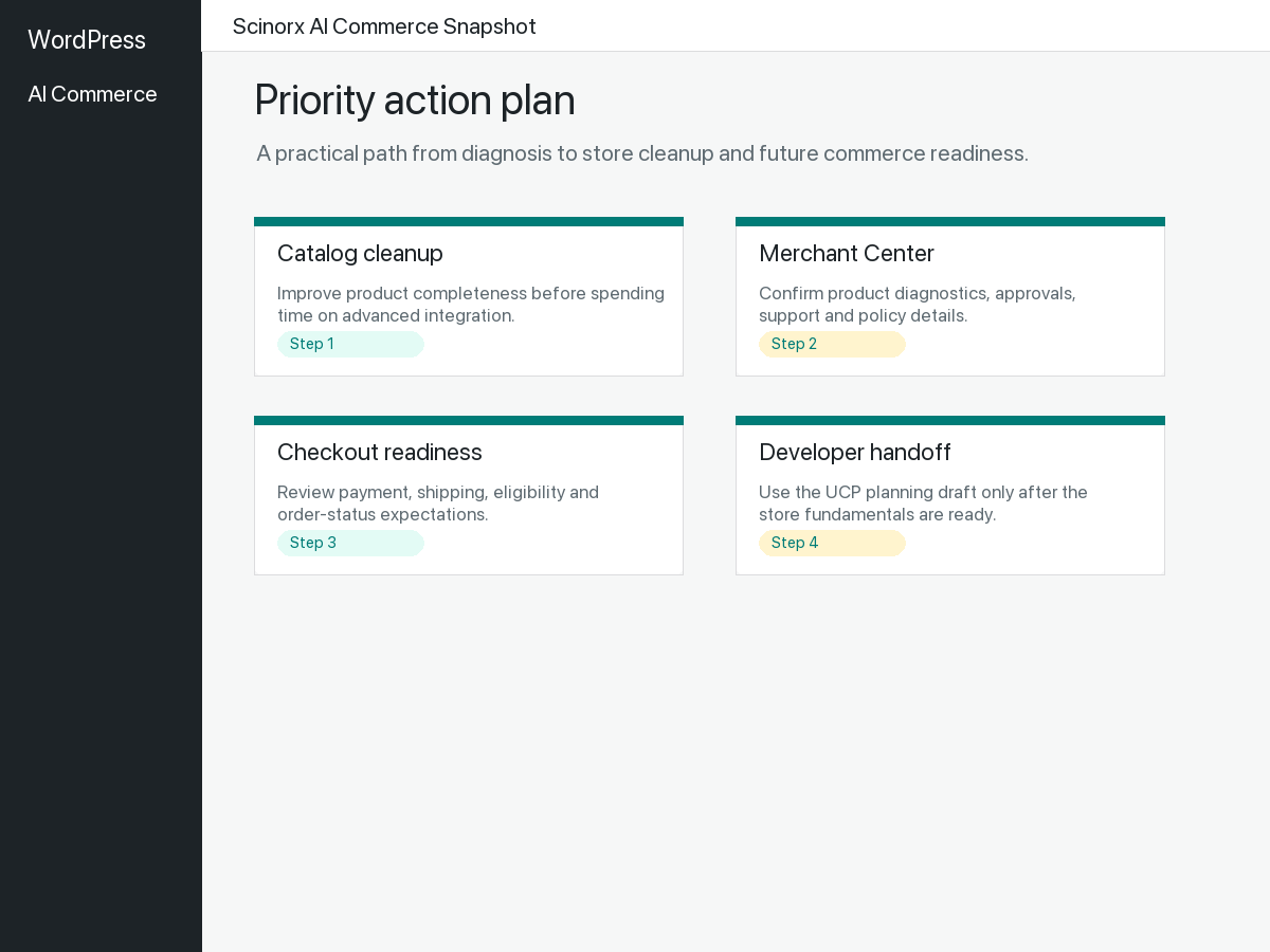 Priority action plan for store owners and developers.
