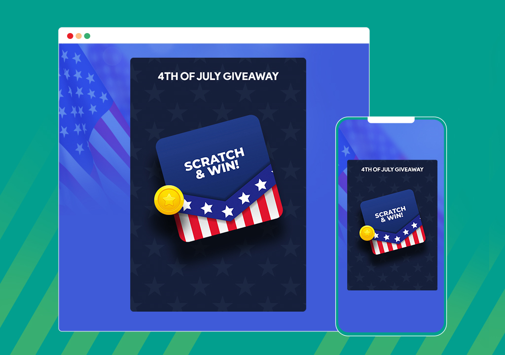 Scratch & Win – Giveaways and Contests. Boost subscribers, traffic, repeat visits,  referrals, sales and more