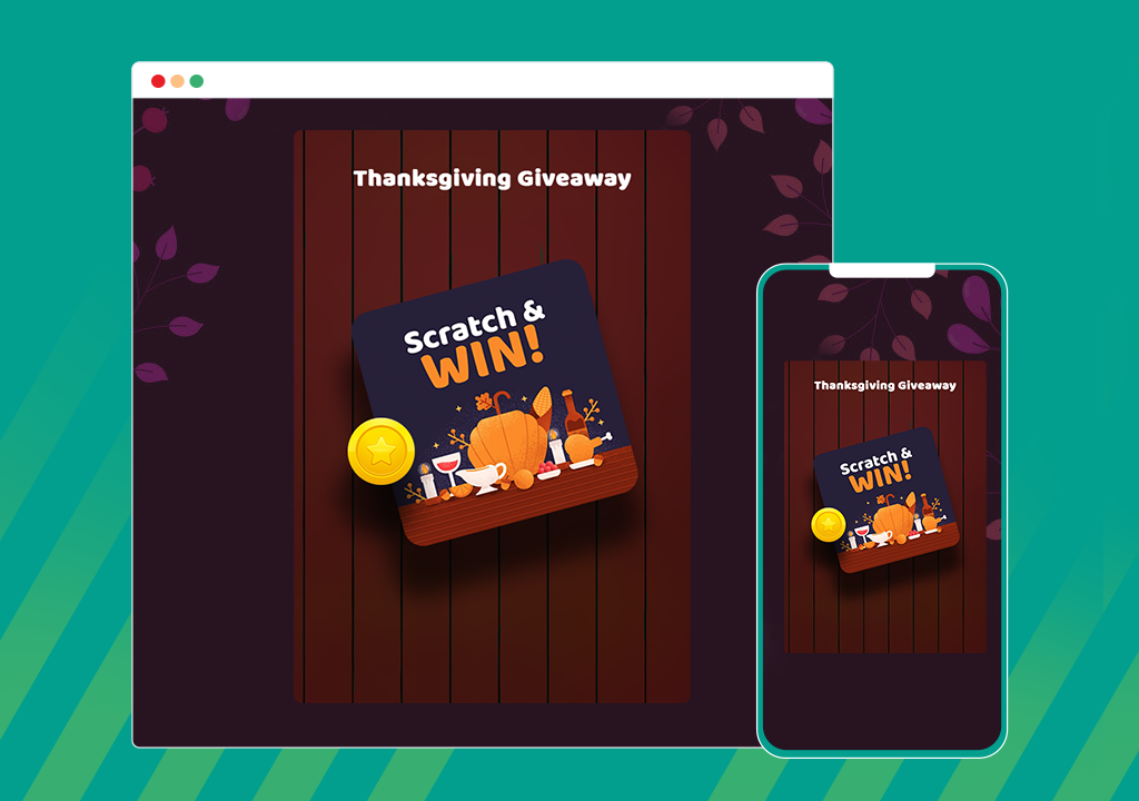 Scratch & Win – Giveaways and Contests. Boost subscribers, traffic, repeat visits,  referrals, sales and more