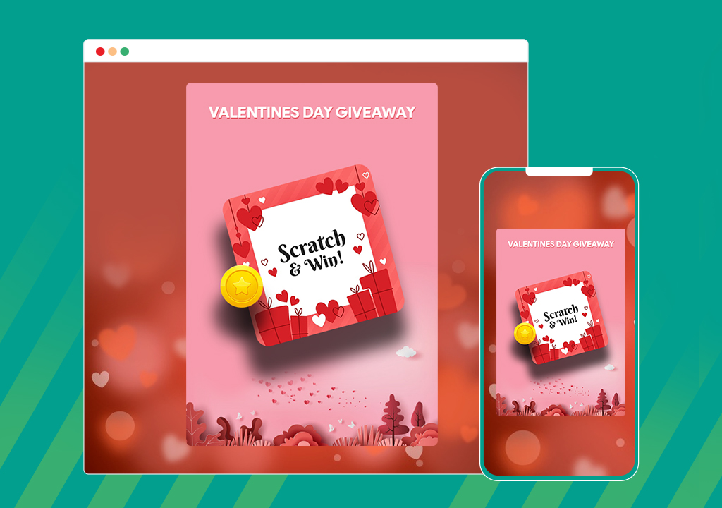 Scratch & Win – Giveaways and Contests. Boost subscribers, traffic, repeat visits,  referrals, sales and more