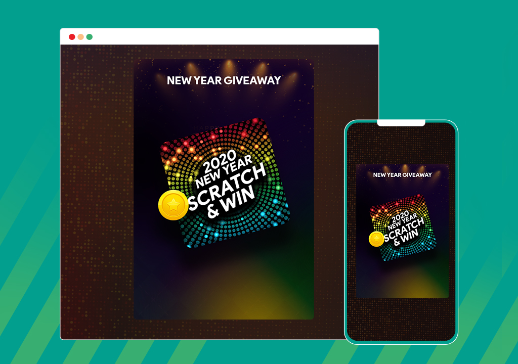 Scratch & Win – Giveaways and Contests. Boost subscribers, traffic, repeat visits,  referrals, sales and more